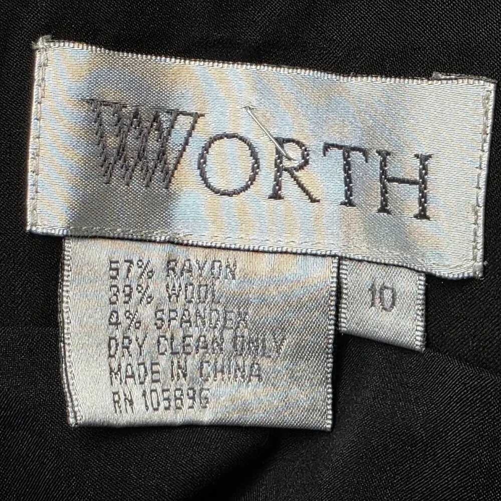 Worth Black Wool Blend Pencil Skirt - Picture 2 of 4